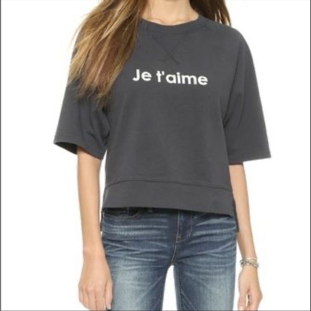Madewell Je T’aime short sleeve sweatshirt